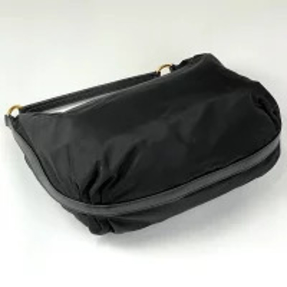 Prada Shoulder Plate Bag Nero Black Tessuto Hobo Black